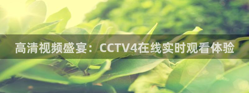 袋鼠直播体育发布v14版本.一键得好礼.org：高清视频盛宴：CCTV4在线实时观看体验